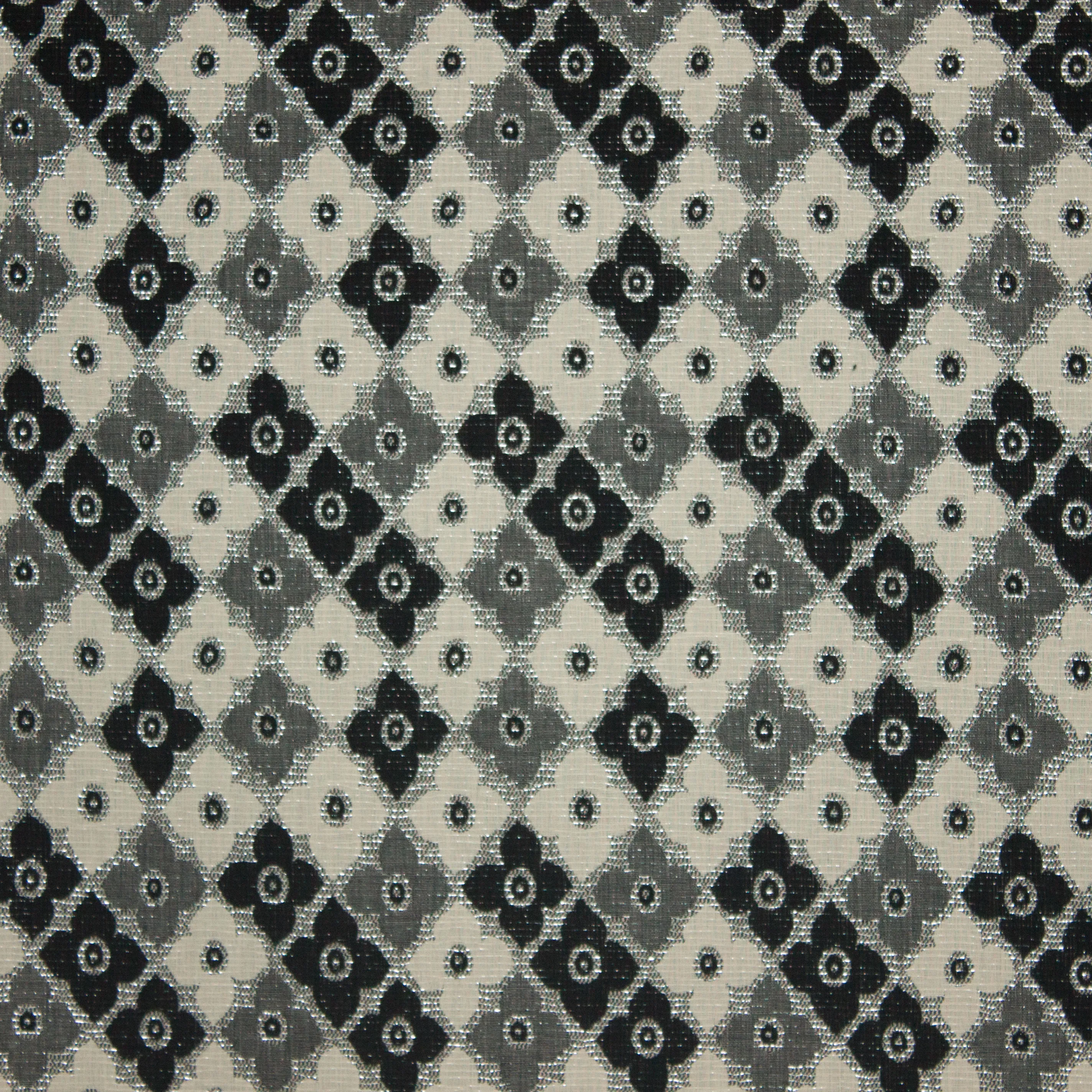 Jacquard met ingeweven grafische bloem